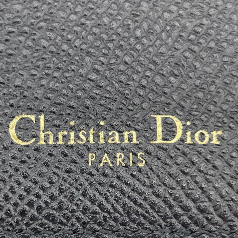 Christian Dior 30 Montaigne Card Case in Black Calfskin