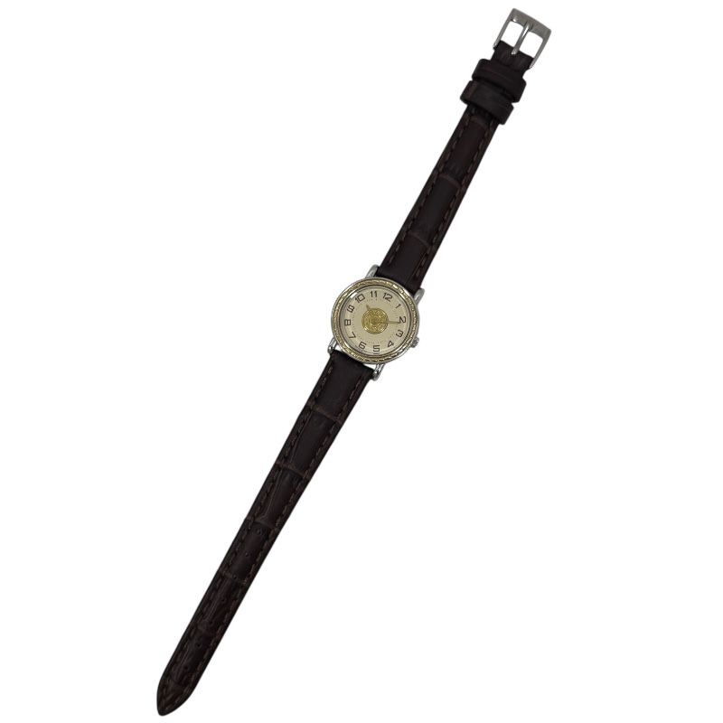 HERMES Série Gold GP/SS Quartz Ladies Watch - Timeless Elegance