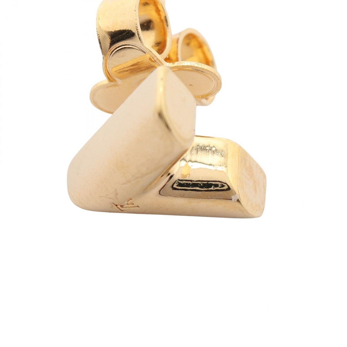 Louis Vuitton Essential V Stud Earrings in Gold Plated Finish