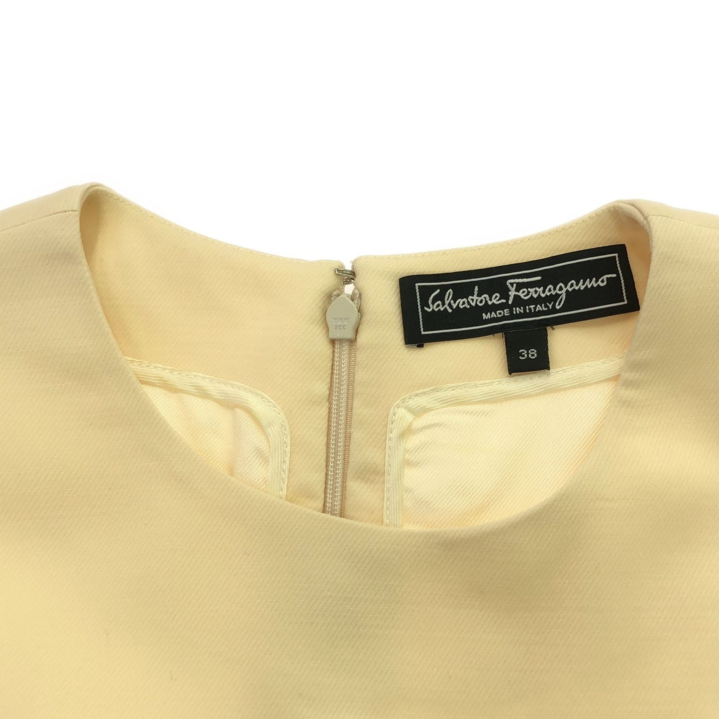 Salvatore Ferragamo Beige Wool Dress - Timeless Elegance