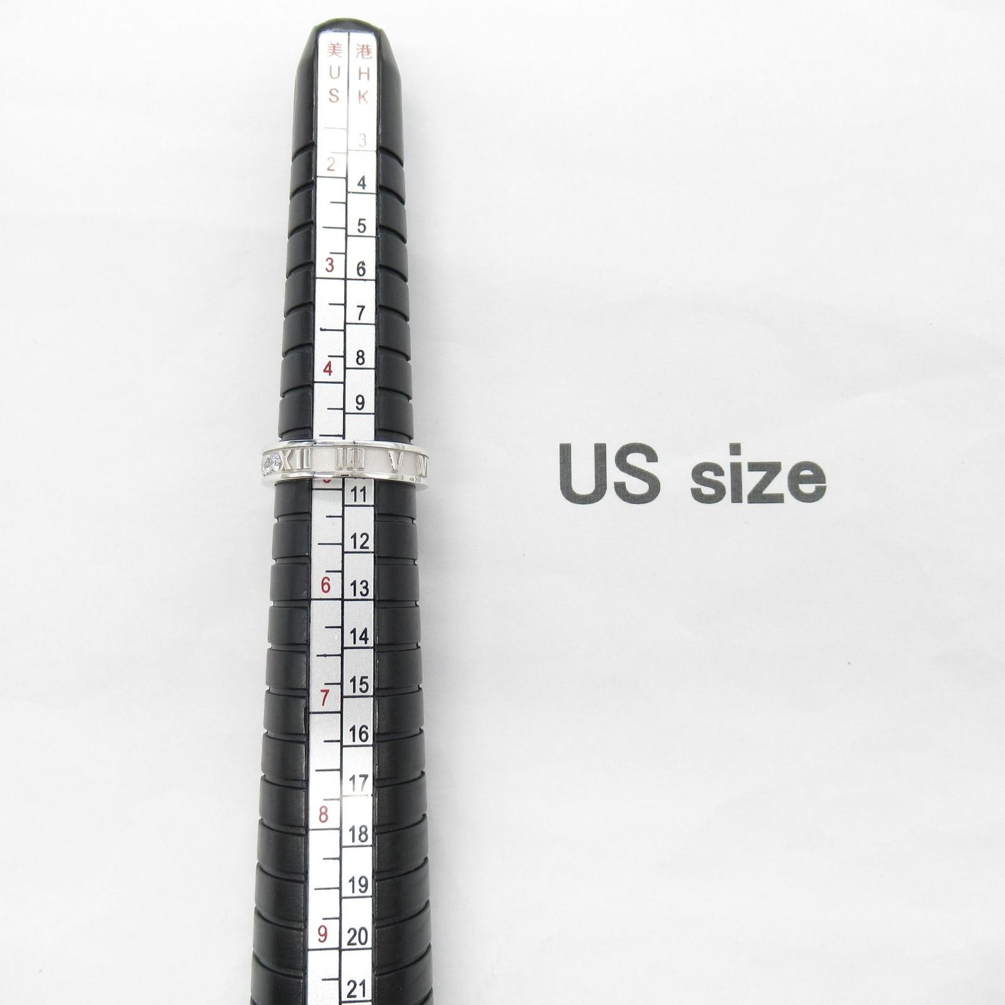 TIFFANY & CO Atlas Diamond Ring in 18K White Gold - Size 8.5