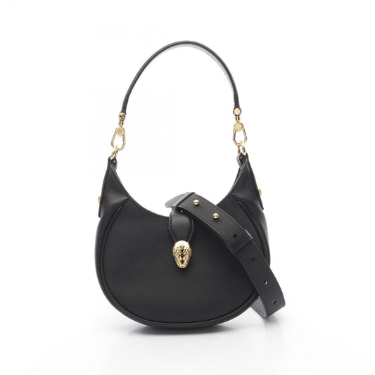 BVLGARI Serpenti Ellipse Black Leather Handbag - Exquisite Craftsmanship