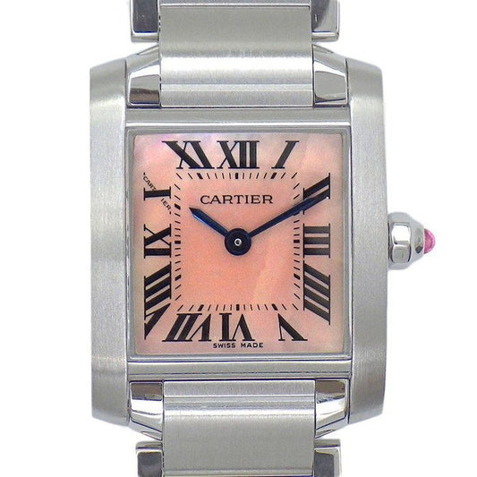 Cartier Tank Française SM W51028Q3 - Pink Dial, Shell, Stainless Steel