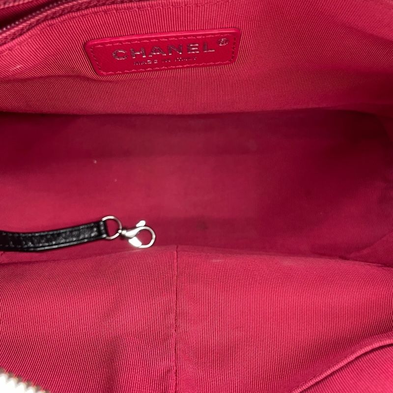 CHANEL Gabrielle Hobo Medium Bag - White & Black with Gold Accents