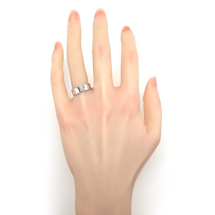 Cartier Love Ring Classic Model MM in K18 White Gold - Size 10.5