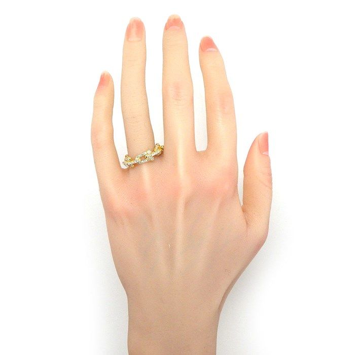 Tiffany & Co. Hardware Link Full Circle Diamond Ring 1.32ct K18YG