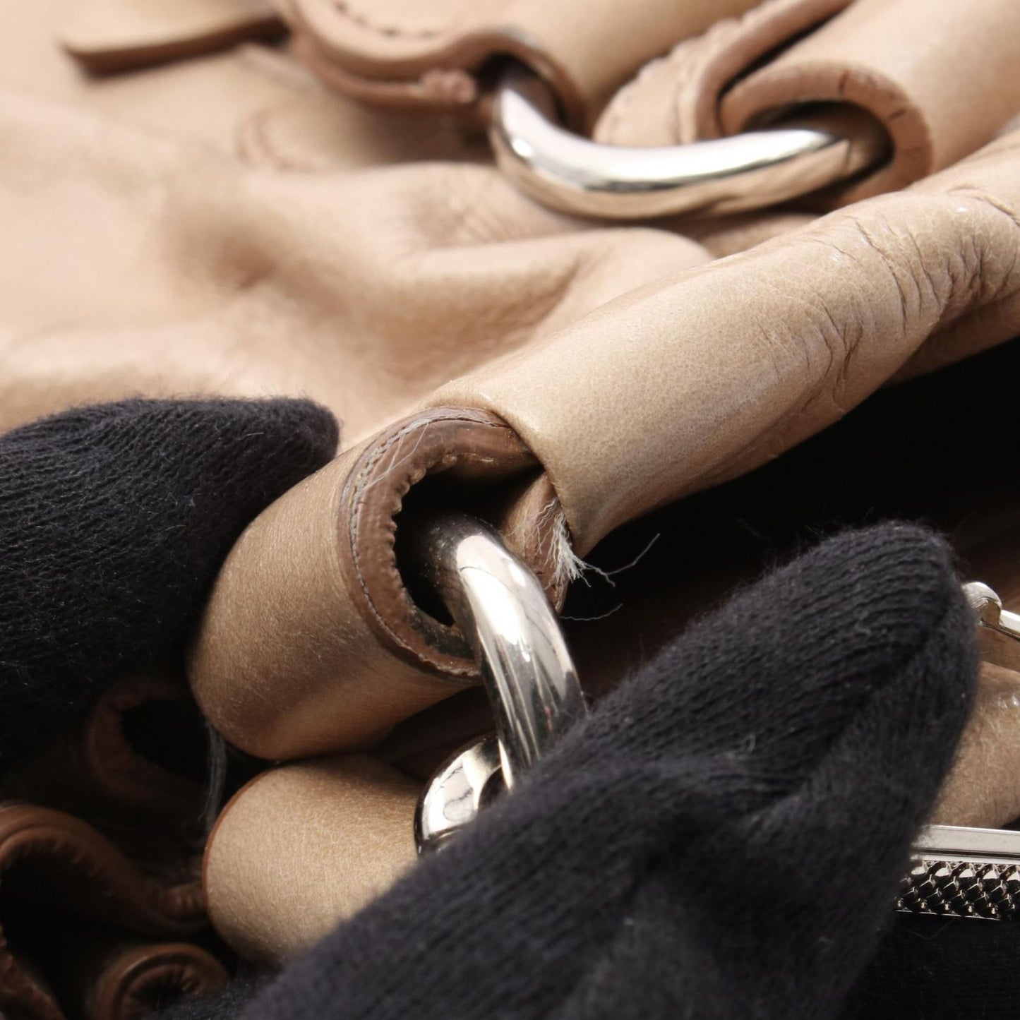 Miu Miu Vitello Lux Beige Leather 2-Way Shoulder Bag