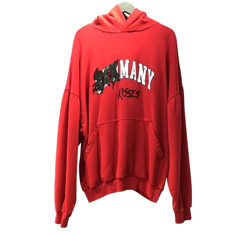Balenciaga Oversized Distressed Sweatshirt in Red - Exclusive Edition