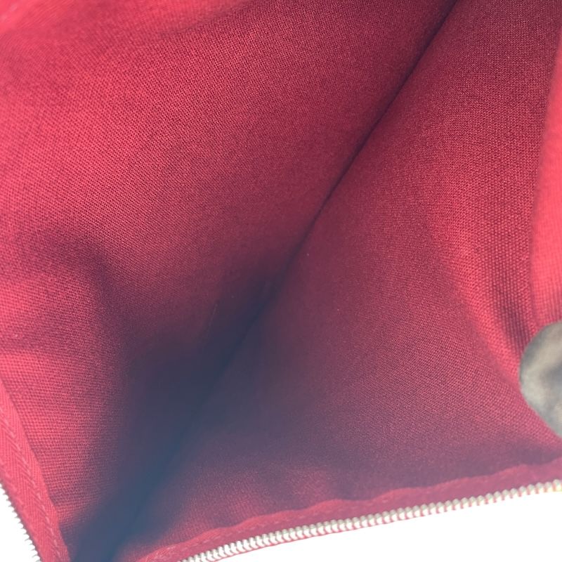 HERMES Bora Bora MM Pouch in Bordeaux with Silver Hardware