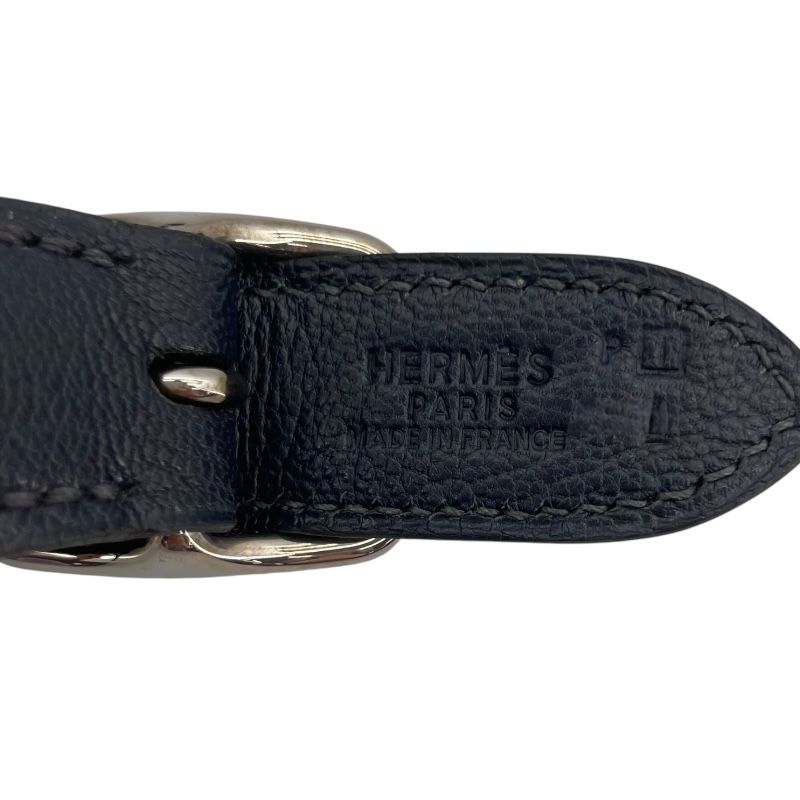 HERMES Trim 31 Indigo Blue Chevre Leather Shoulder Bag