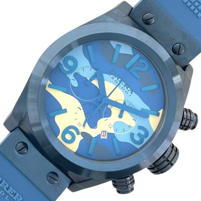 BRERA OROLOGI Eterno Chrono Camouflage Blue Chronograph Watch