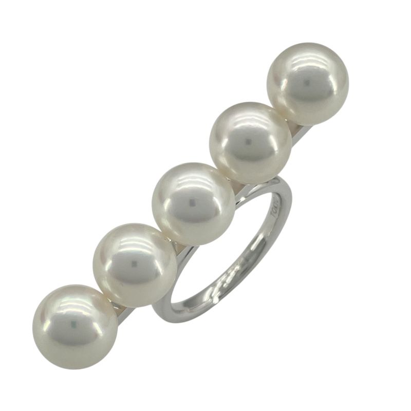 TASAKI Balance Signature Ring in K18WG - Exquisite Pearl Detail