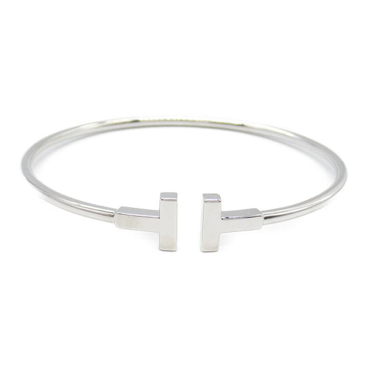 TIFFANY & CO T Wire Bracelet in K18WG - Timeless Elegance