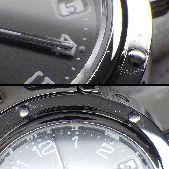 HERMES Clipper CL4.210 Date Quartz Watch - Sunray Gray Dial