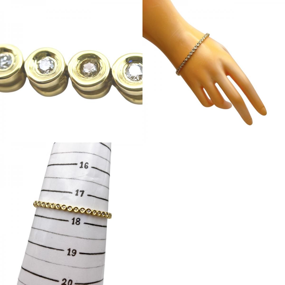 K18 Yellow Gold Diamond Tennis Bracelet - 1.0ct Elegance