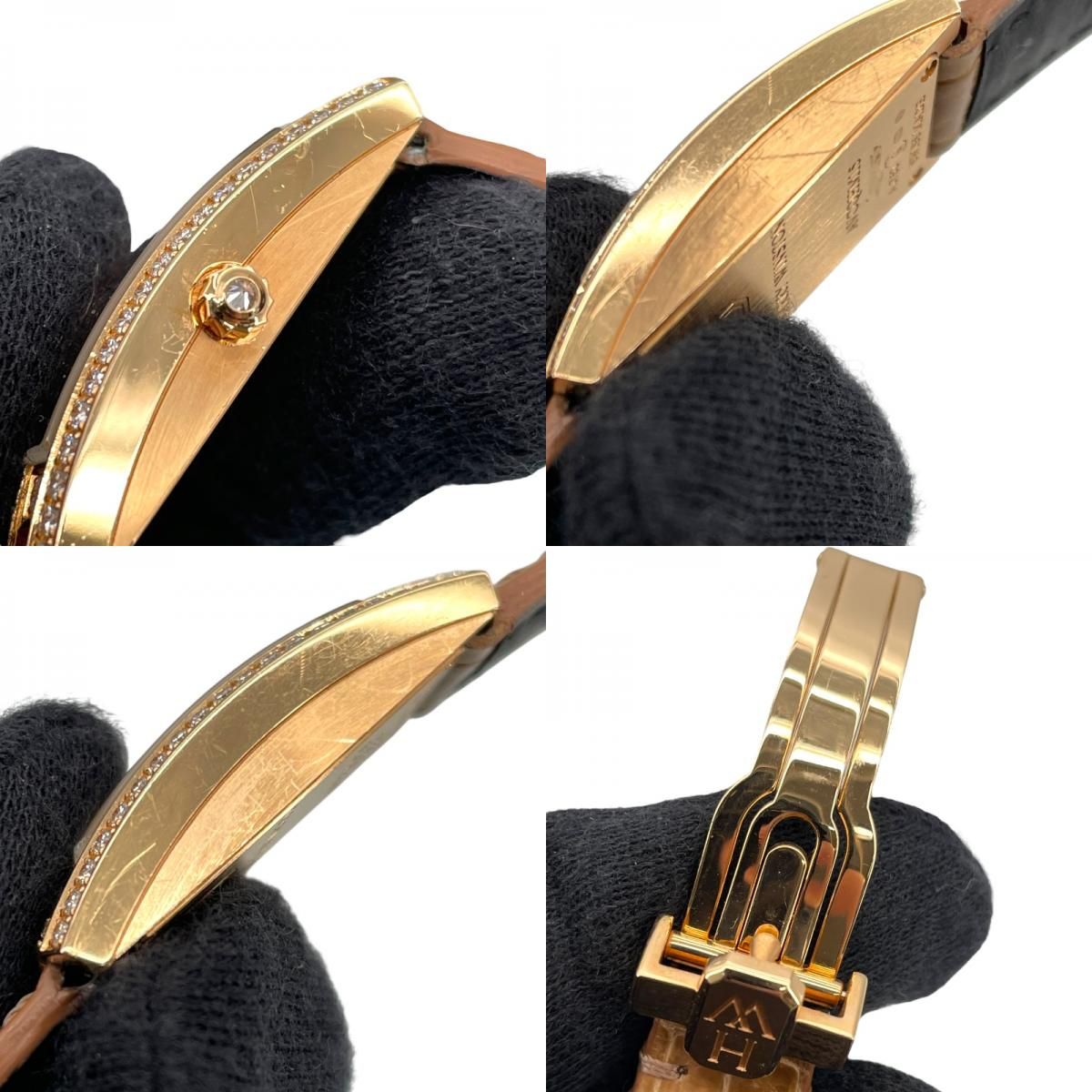 HARRY WINSTON Avenue C Mini Quartz Watch in K18PG - Exquisite Silver Elegance