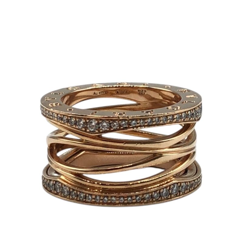 BVLGARI B.zero1 Legend Diamond Ring in K18 Pink Gold