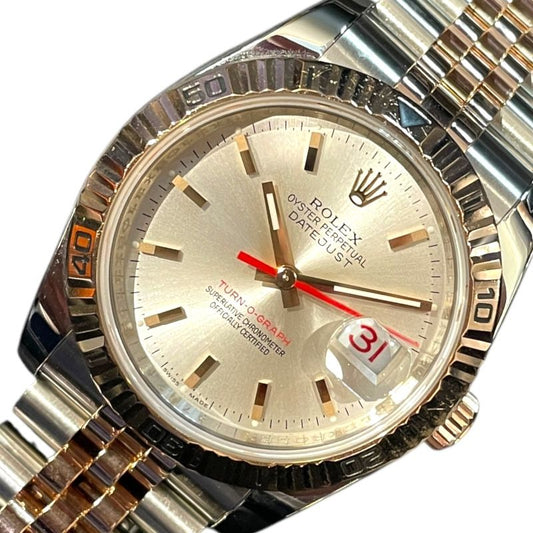 Rolex Turn-O-Graph 116261 K18 Rose Gold & Stainless Steel Watch