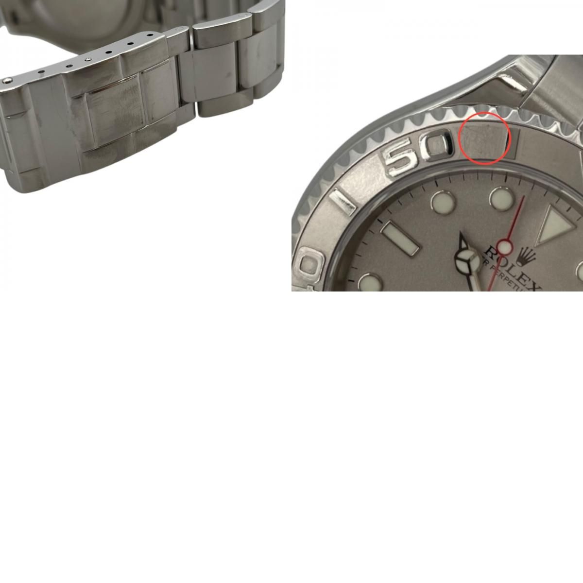 ROLEX Yacht-Master 16622 Silver PT/SS Men's Watch - Timeless Elegance