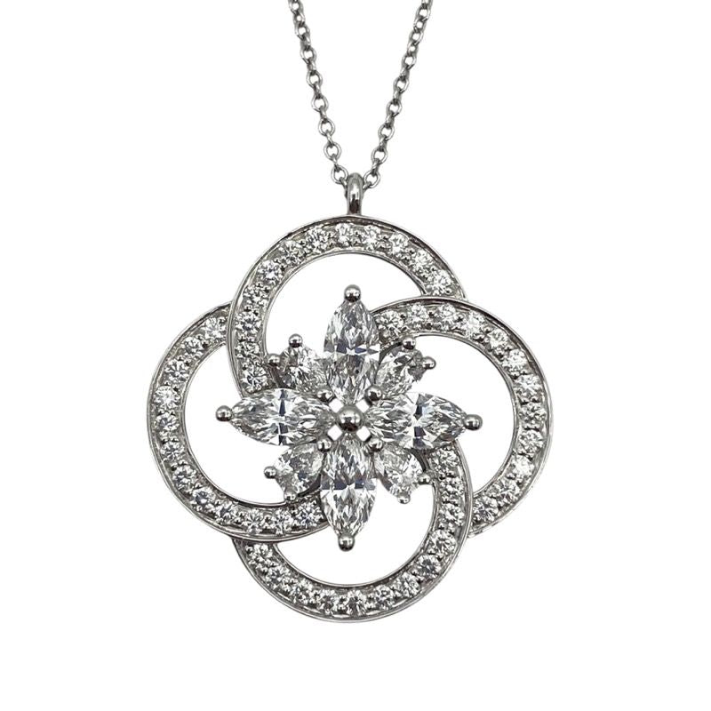 Tiffany & Co. Victoria Cluster Diamond Necklace in Platinum