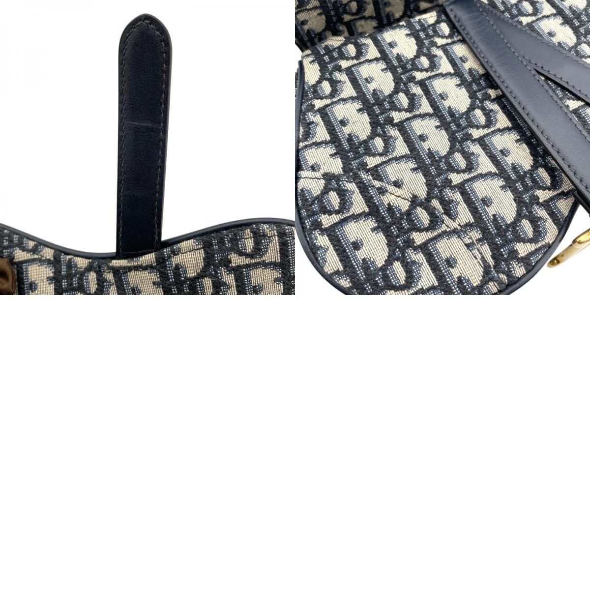 Christian Dior Saddle Mini Bag in Navy Oblique Jacquard