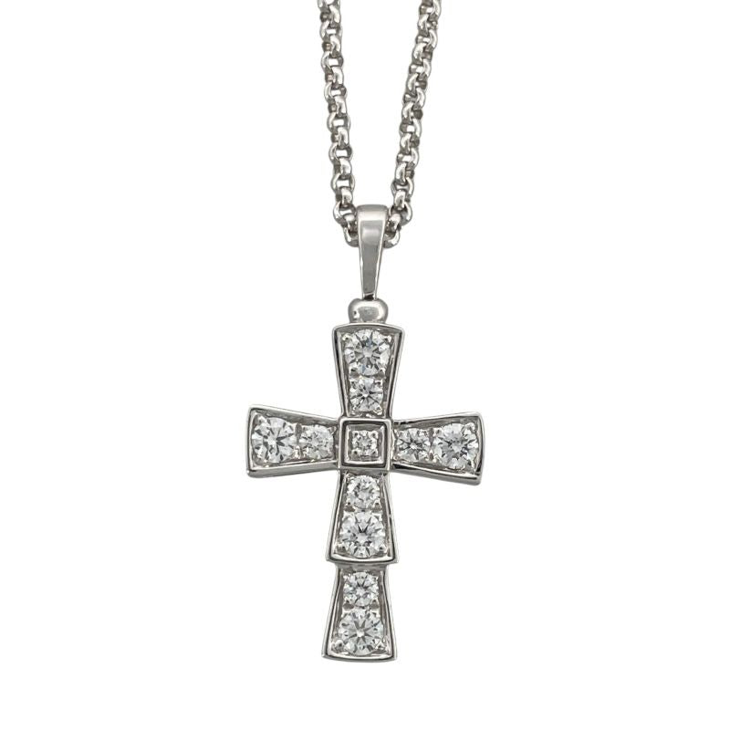 BVLGARI Serpenti Cross Diamond Necklace in 750WG