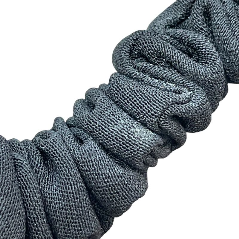 CHANEL Coco Mark Ribbon Chouchou - Black/White Silk Satin