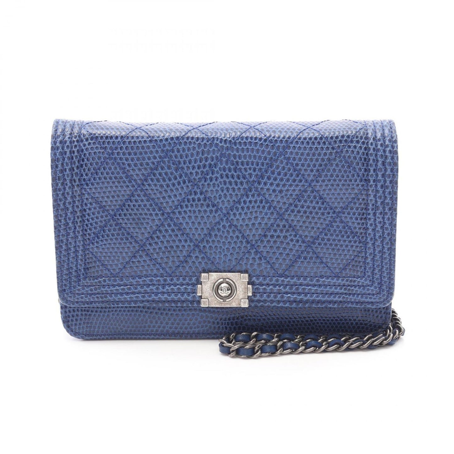 CHANEL Boy Chanel Exotic Leather Shoulder Bag in Blue