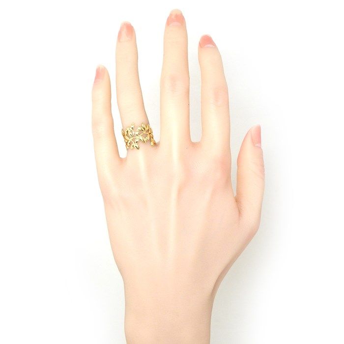 Tiffany & Co. Olive Leaf Band Ring in 18K Yellow Gold - Size 9.5