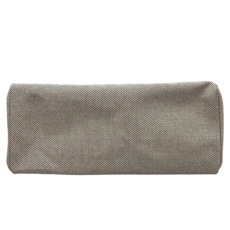 HERMES Aile Zip GM Black Canvas Handbag with Silver Hardware