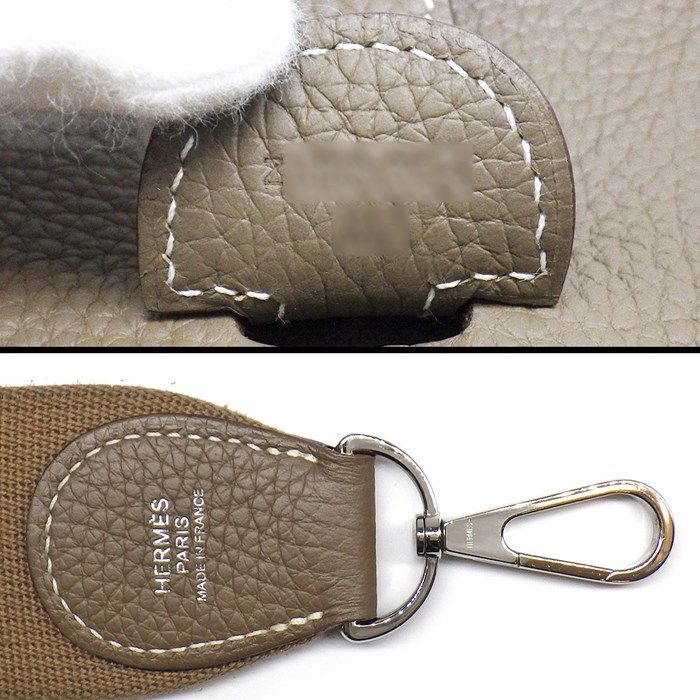 HERMES Evelyne III GM Shoulder Bag - Etoupe with Silver Hardware