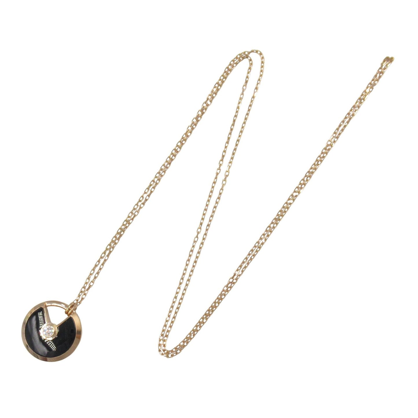 CARTIER Amulet Necklace with Onyx and Diamonds in K18 Pink Gold