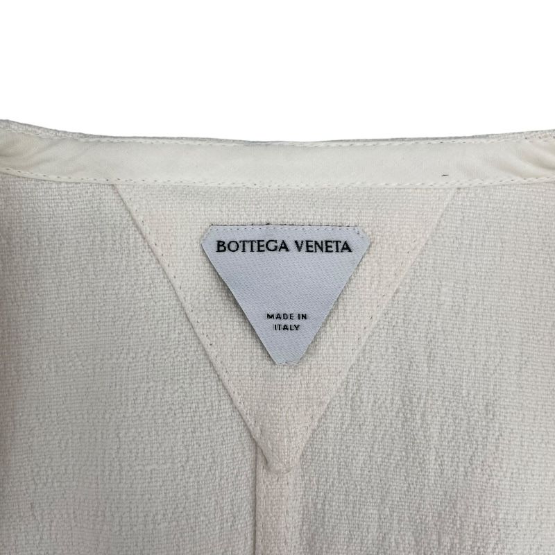 Bottega Veneta Turn Lock Linen Dress in Ivory - Size 36
