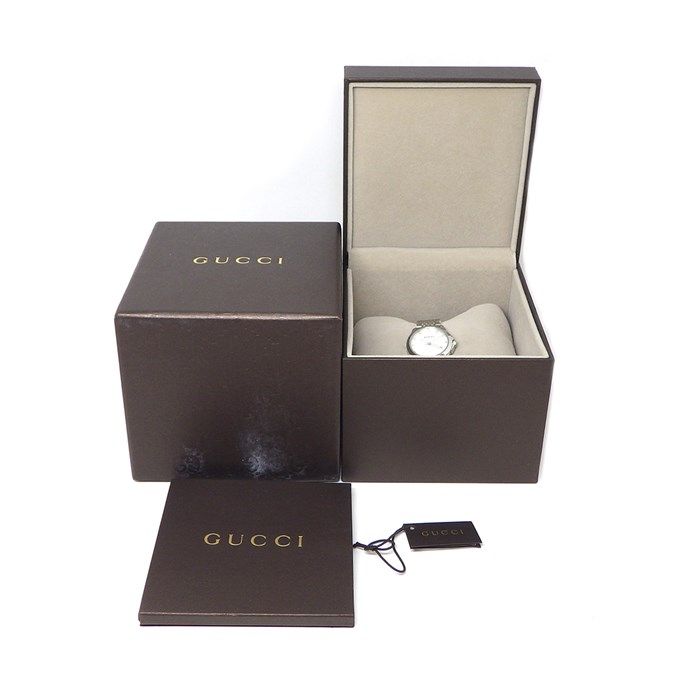 GUCCI G-Timeless 126.5 Quartz Watch with Diamond Indices
