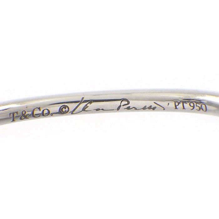 Tiffany & Co. Wave Ring with 0.06ct Diamond in Platinum - Size 8.5