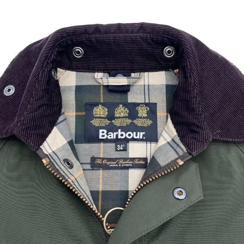Barbour Waxed Jacket - Green Military Style for Men