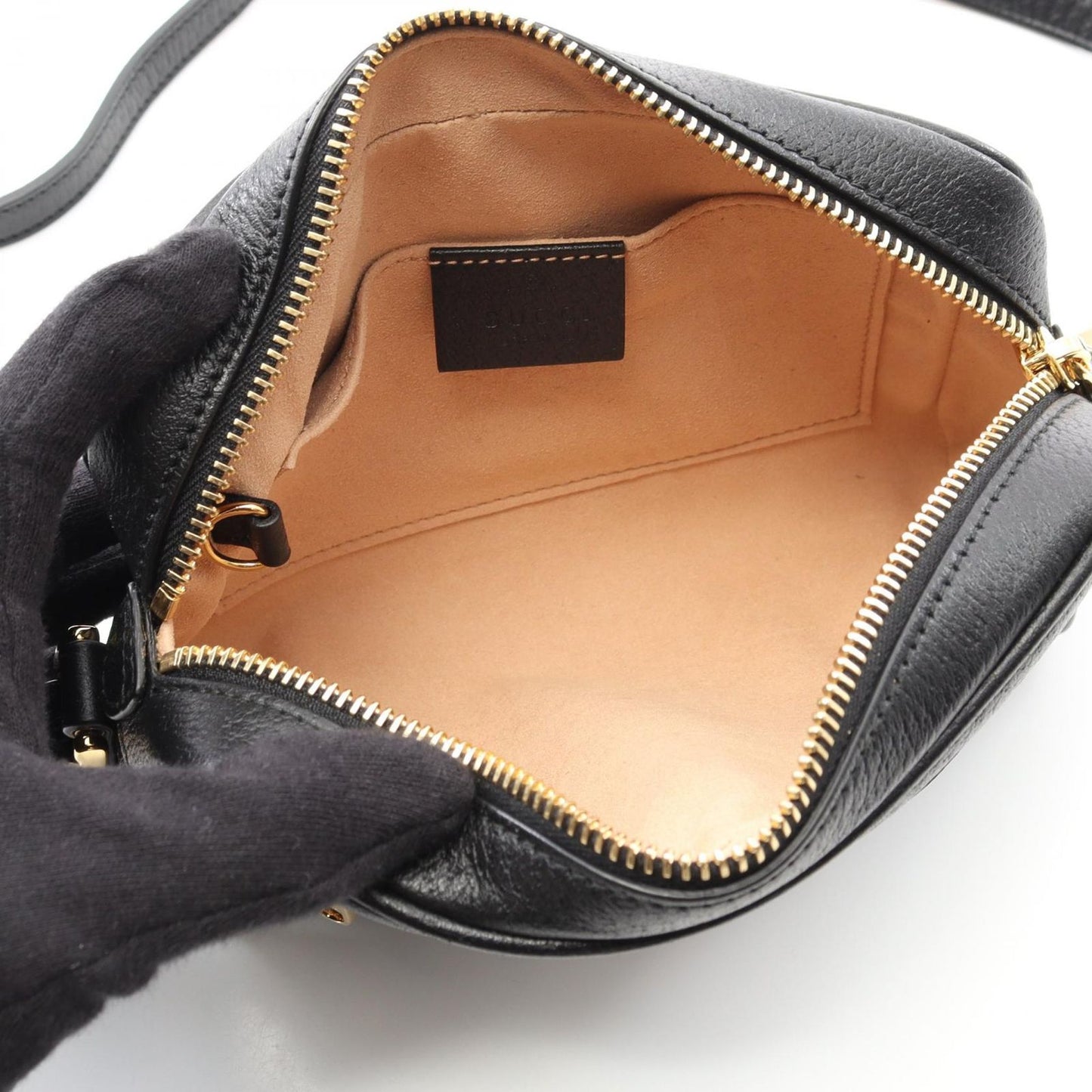 GUCCI Ophidia Mini Shoulder Bag in Black Leather - Timeless Elegance