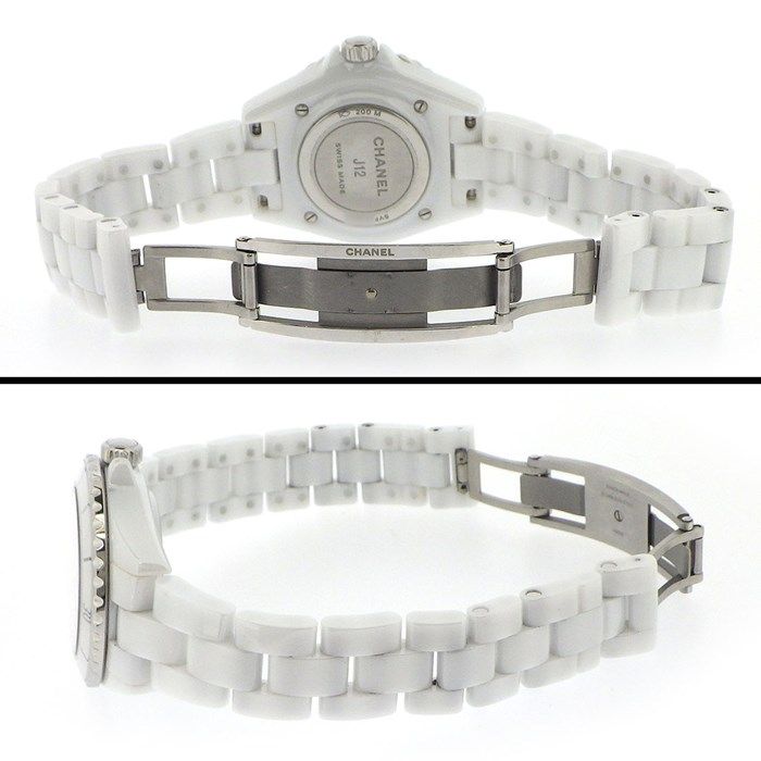 Chanel J12 H5703 Diamond Index White Dial Ceramic Watch