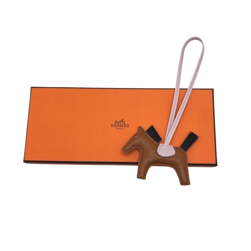 HERMES Rodeo PM Charm in Gold/Black/Mauve Pale - Exquisite Craftsmanship