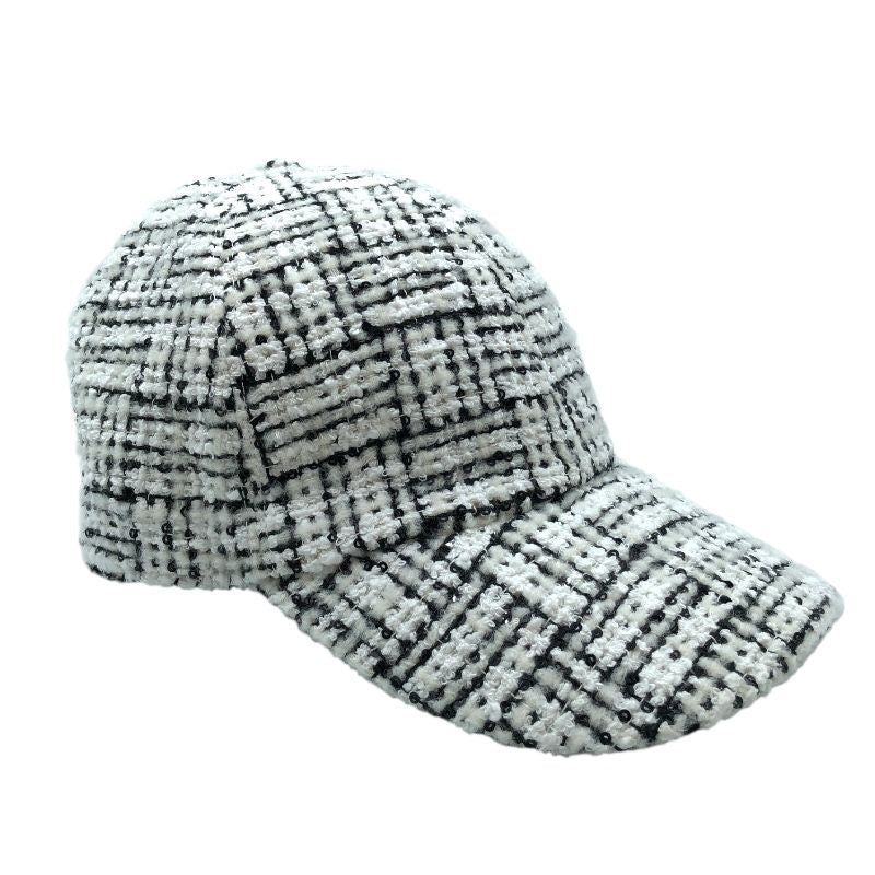 CHANEL Tweed Baseball Cap in White - Exquisite Cotton Craftsmanship