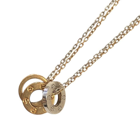 Cartier Love Circle Necklace in K18PG with Diamonds