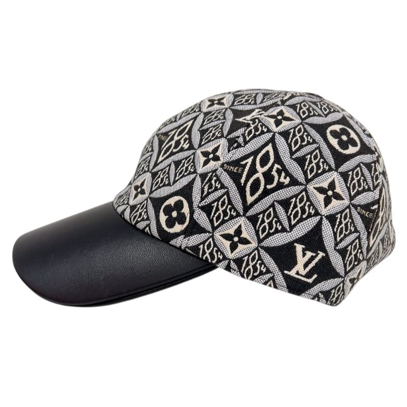 Louis Vuitton 1854 Monogram Cap in Gray with Gold Accents