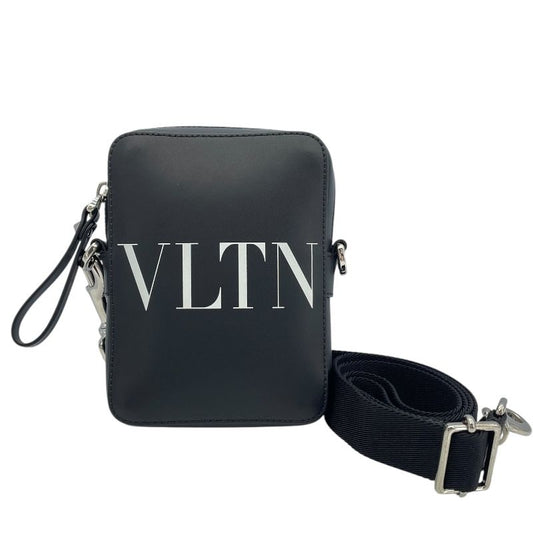 Valentino VLTN Logo Shoulder Bag in Black Leather - Unisex