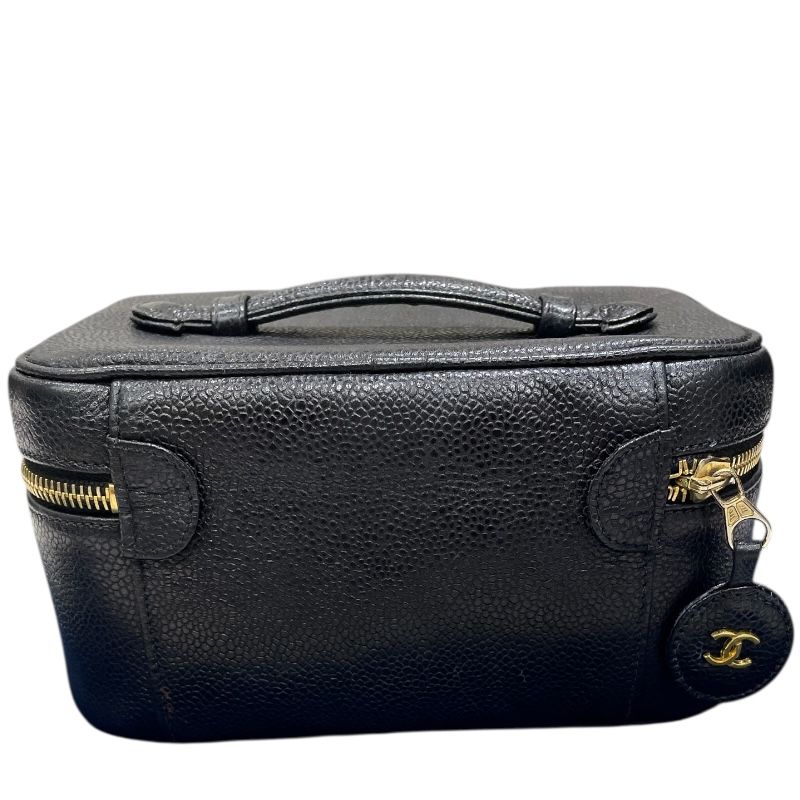CHANEL Coco Mark Vanity Bag A01997 - Black Caviar with Gold Hardware