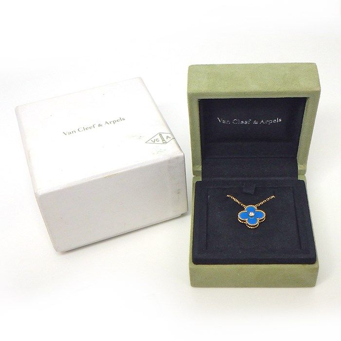 Van Cleef & Arpels Vintage Alhambra Necklace with Diamond