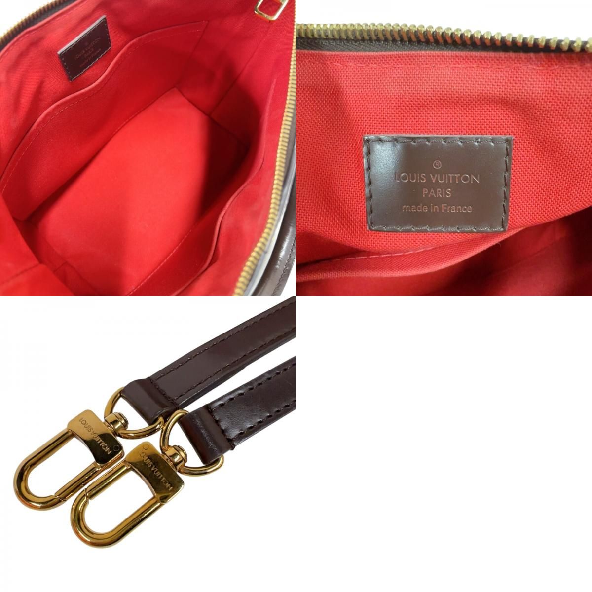 Louis Vuitton Siena PM Brown Damier Shoulder Bag with Gold Hardware