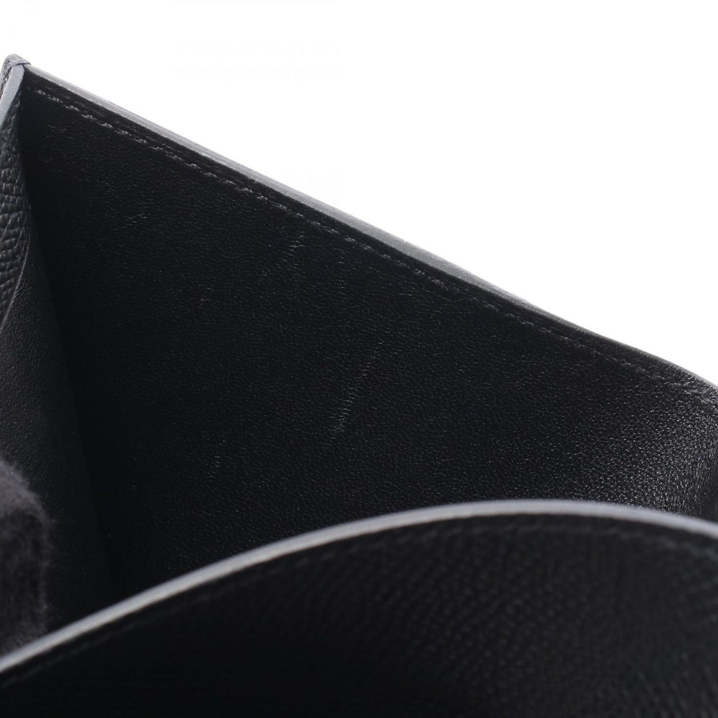 HERMES Béarn Compact Wallet in Black Calfskin - Timeless Elegance
