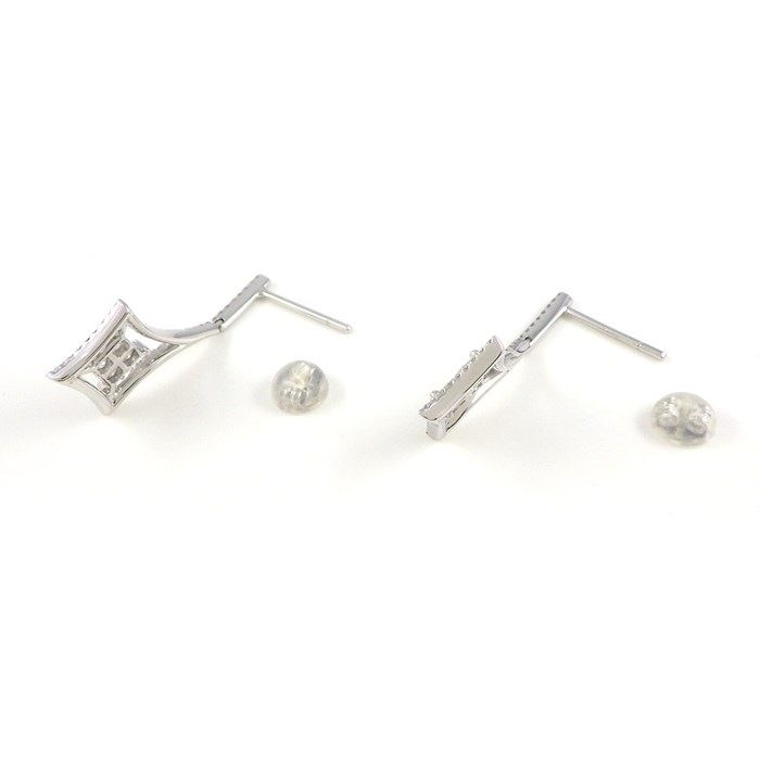SOUTHERN CROSS Diamond Drop Earrings in K18 White Gold