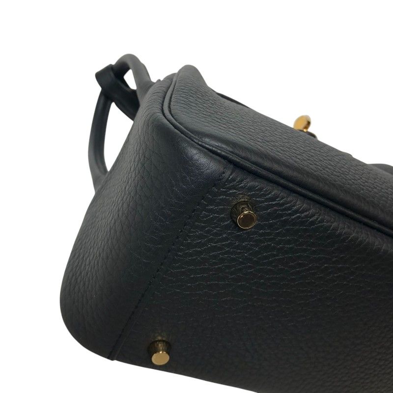 HERMES Lindy Mini Black & Gold Hardware - Timeless Elegance