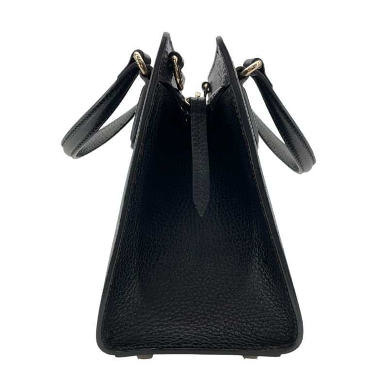 GUCCI Soho Interlocking G Band Bag - Black & Gold Hardware